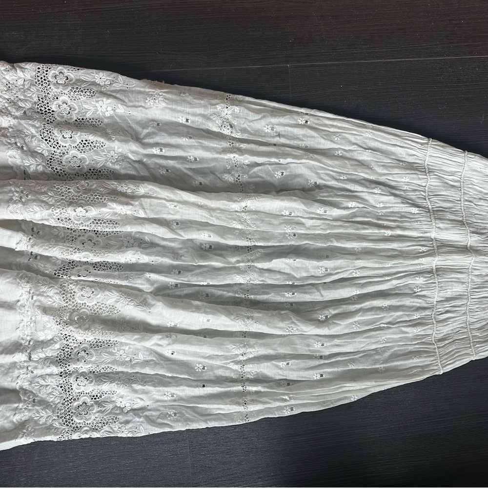Victorian embroidered White Lace Dress - Doen like vintage